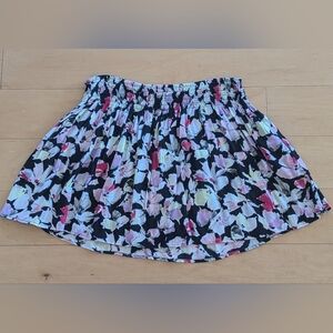 🌸 Express Floral Mini Skirt w/ Pockets | Size M | Black Pink White Yellow | GUC